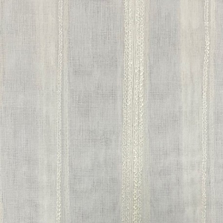 Tissu Etamine Jacquard Chenillé Faro Blanc