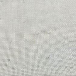 Tissu Etamine Plumetis Lizbon Blanc 