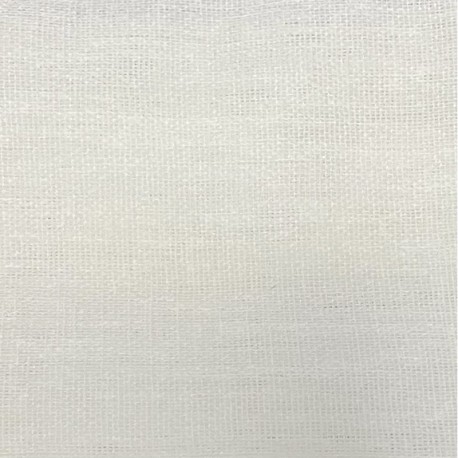 Tissu Etamine Unie Balon Blanc
