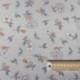 Tissu Moet Imprimé Petites Fleurs Fond Lin