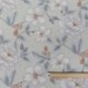 Tissu Moet Imprimé Grosses Fleurs Fond Lin 