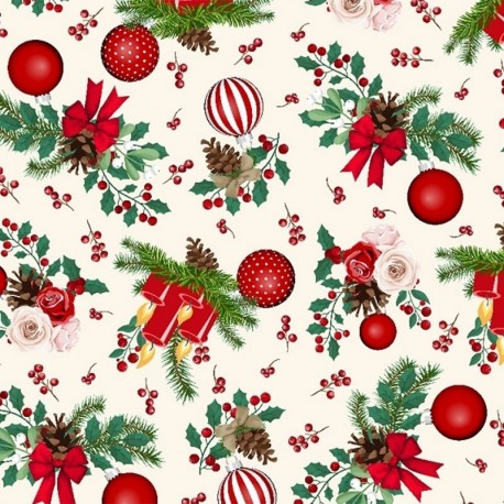 Tissu Toile Loneta Gorostia Noël 