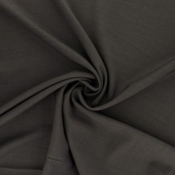 Tissu Serge Fluide Uni Gris Foncé
