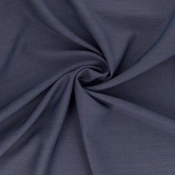 Tissu Serge Fluide Uni Bleu Jean
