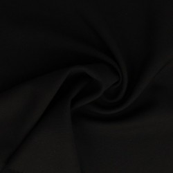 Tissu Serge Fluide Uni Noir 