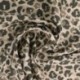 Tissu Crêpe Satin Imprimé Noir Tacheté