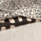 Tissu Crêpe Satin Imprimé Noir Tacheté
