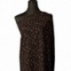 Tissu Viscose Imprimée Noir Marron