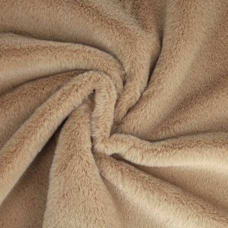 Tissu Fausse Fourrure Camel