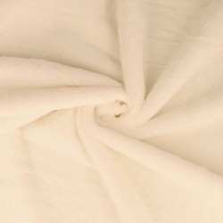 Tissu Fausse Fourrure Ecru 