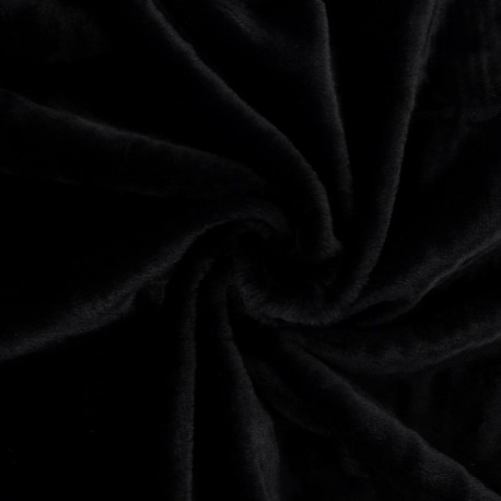 Tissu Fausse Fourrure Noir