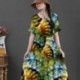 Tissu Popeline de Viscose Imprimée Motif Multicolore