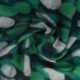 Tissu Popeline de Viscose Imprimée Motif Abstrait Vert