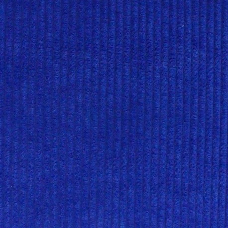 Tissu Velours Côtelé Huggy Bleu Roy