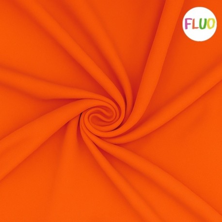 Tissu Toile Fantaisie Uni Orange Fluo 