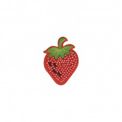 Ecusson fraise perles - Fraise