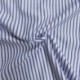 Tissu Toile Chemise Petites Rayures Bleues
