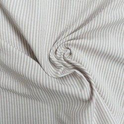 Tissu Toile Chemise Rayé Gris