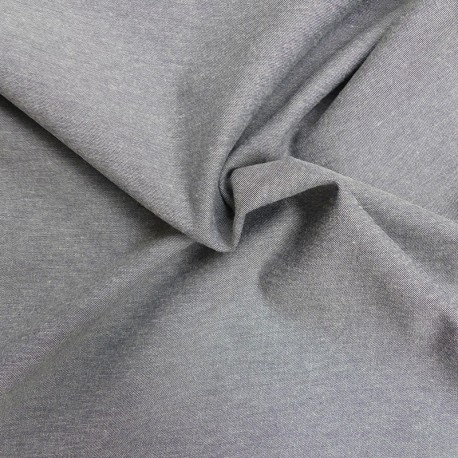 Tissu Toile Chemise Uni Gris