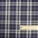 Tissu Toile Chemise Carreaux Bleu Marine