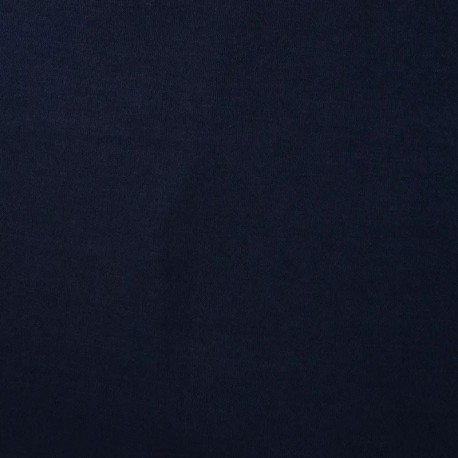 Tissu Jersey de Viscose Uni Bleu Marine
