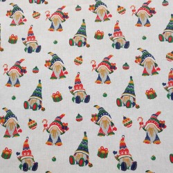 Tissu Coton Imprimé Frodon Blanc