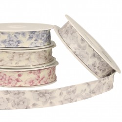 Biais fleurs pastel