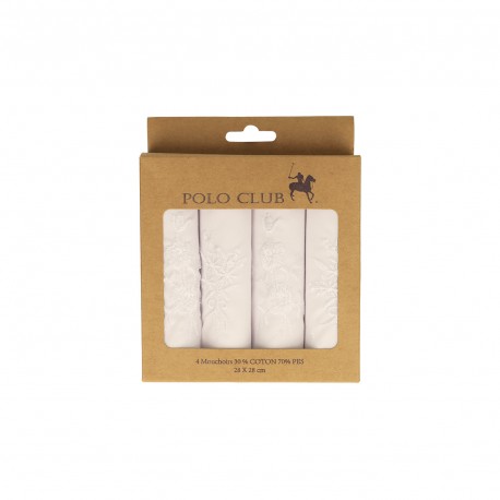 Mouchoirs 4pcs Blanc
