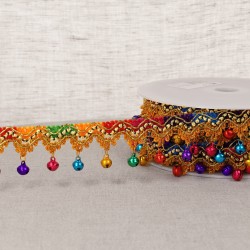 Frange grelots Multicolore