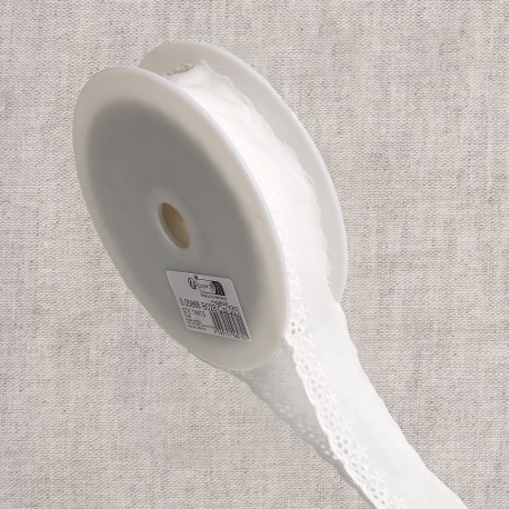 Broderie étoiles Blanc