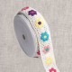 Galon crochet fleur Blanc