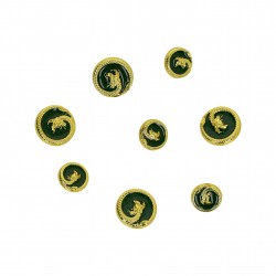 Boutons metal bord tressé