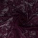 Tissu Dentelle Elastique Roses Violet Foncé