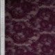 Tissu Dentelle Elastique Roses Violet Foncé