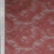 Tissu Dentelle Elastique Roses Vieux Rose 