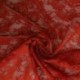 Tissu Dentelle Elastique Roses Rouille 