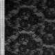 Tissu Dentelle Elastique Roses Noir 