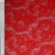 Tissu Dentelle Elastique Roses Rouge