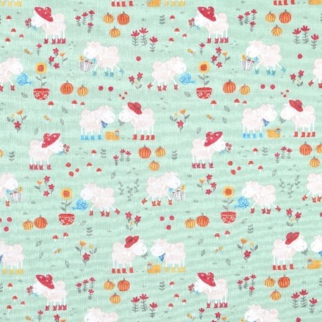 Tissu Coton Imprimé Galway Vert