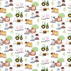 Tissu Coton Imprimé Pature Multico 