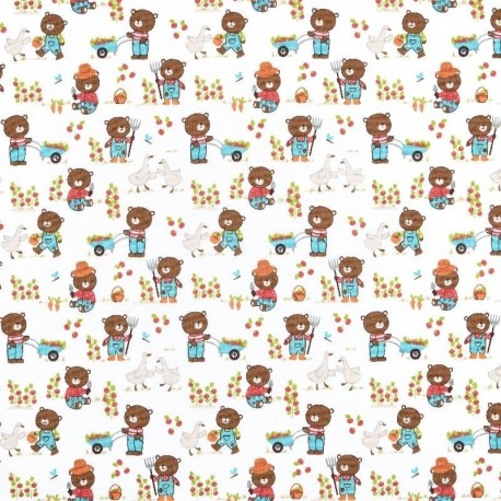 Tissu Coton Imprimé Jardin Multico 