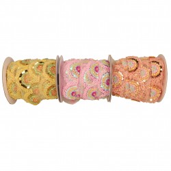 Galon eventails en perles