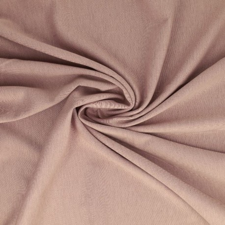 Tissu Jersey Scuba Rose Pale 