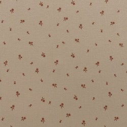 Tissu Jersey Côtelé Petites Fleurs 
