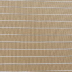 Tissu Jersey Côtelé Rayure Fond Beige
