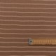 Tissu Jersey Côtelé Rayure Fond Camel