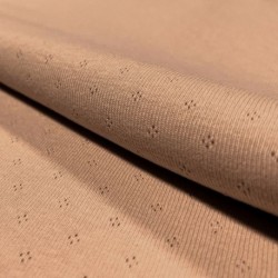 Tissu Jersey Ajouré Uni Camel