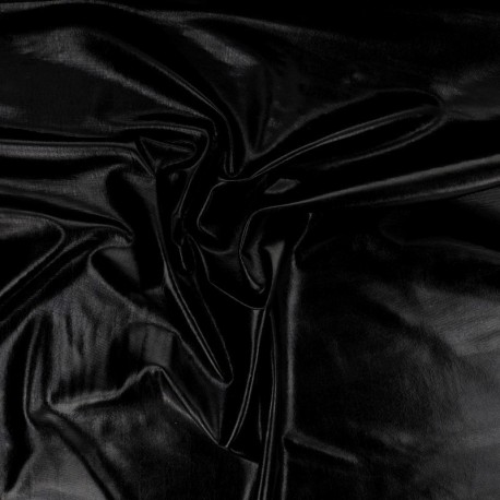 Tissu Lamé Enduit Noir 