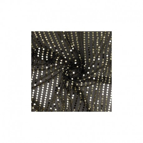Tissu Paillette Or Sur Voile