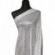 Tissu Paillette Sur Voile Argent